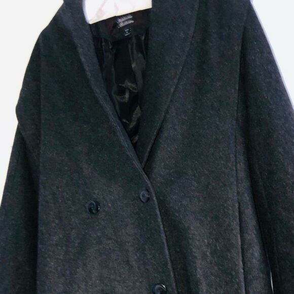 Stephanie Mathews 100% Wool Vintage Womens size 14 missy trench coat - Picture 9 of 10